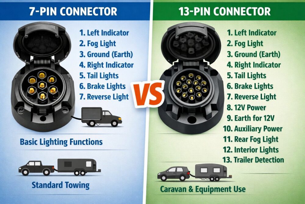 13pin and 7pin plugs