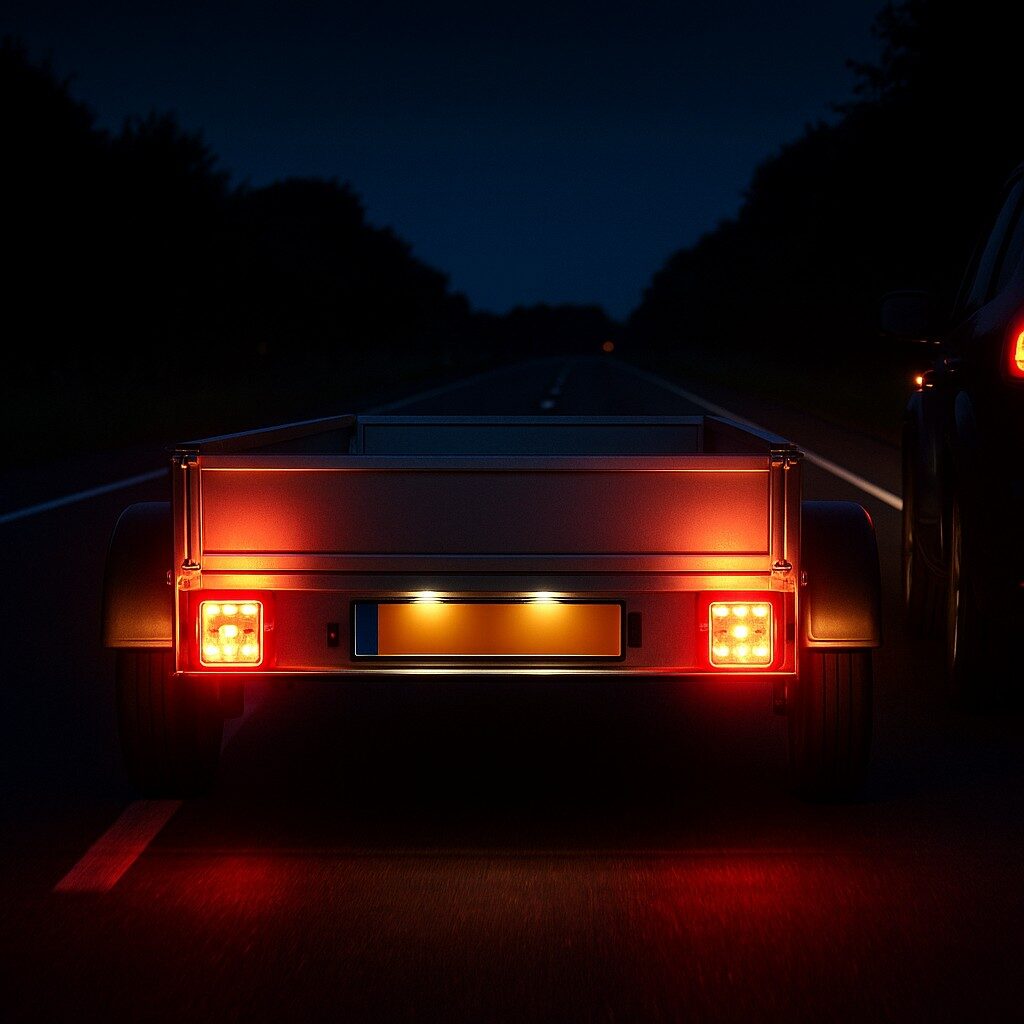 Red glow on the open road