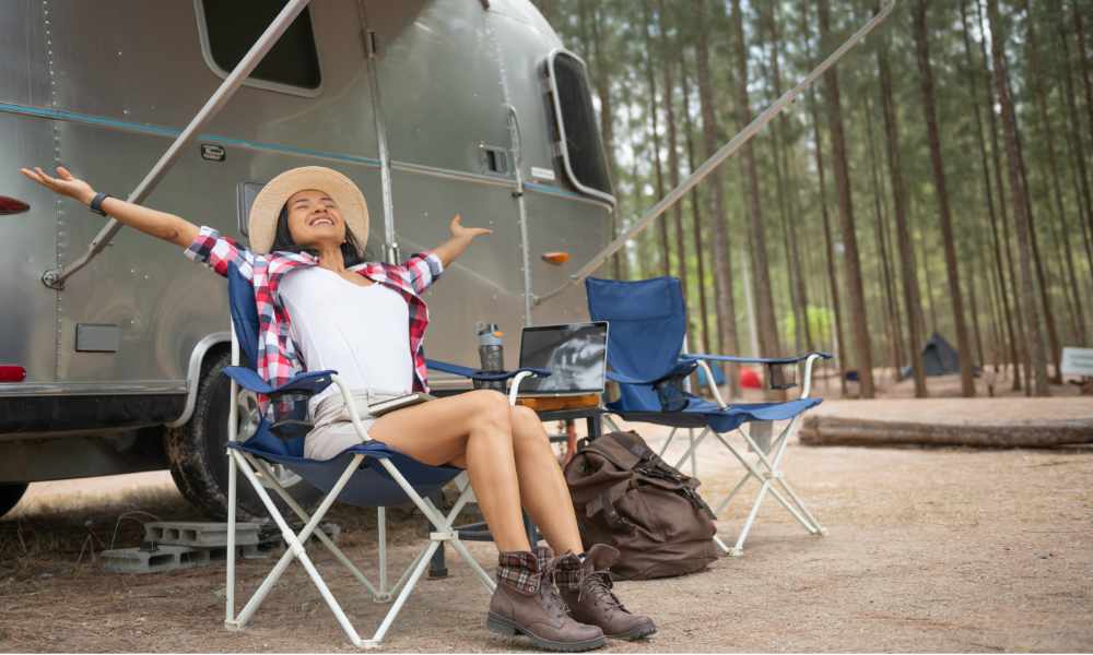 Happy Woman Caravan Towing Solutions